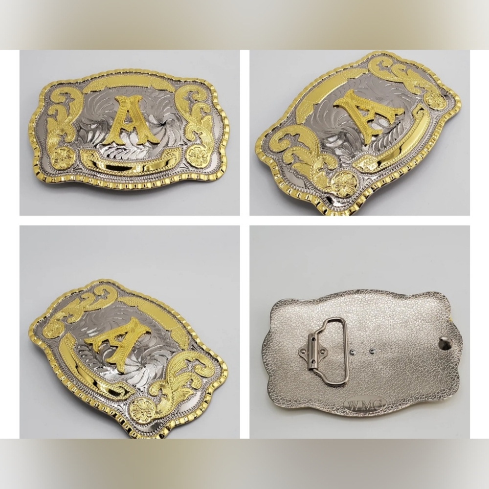 Letter A initial belt buckles ALL letters available